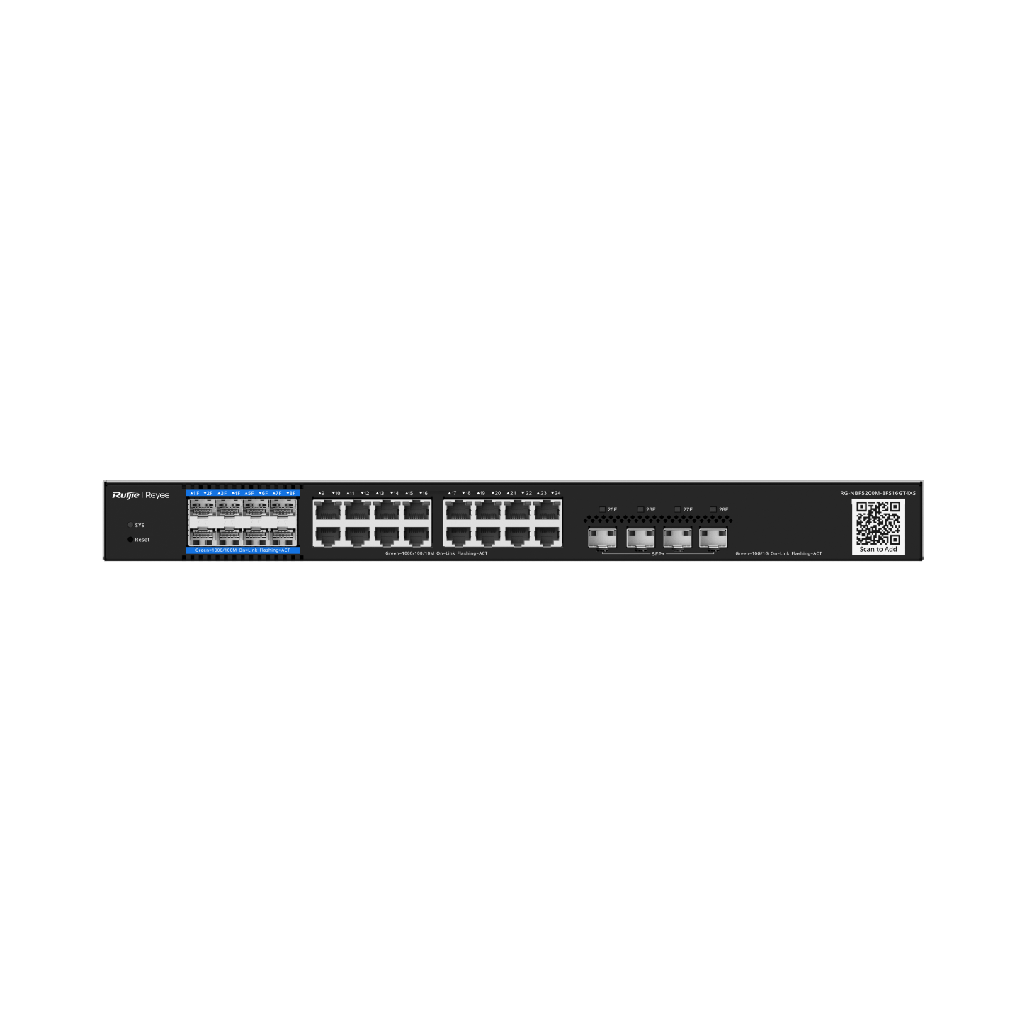 RG-NBF5200M-8FS16GT4XS, e-Lighten Layer 3 Managed Switch – Image 2